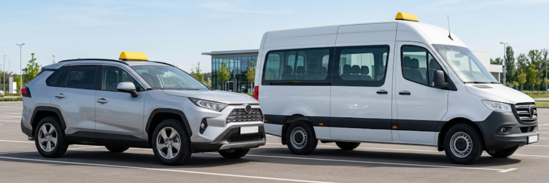 Taxi parked for Woodend to Melbourne Airport transfer
